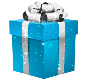 a blue gift box